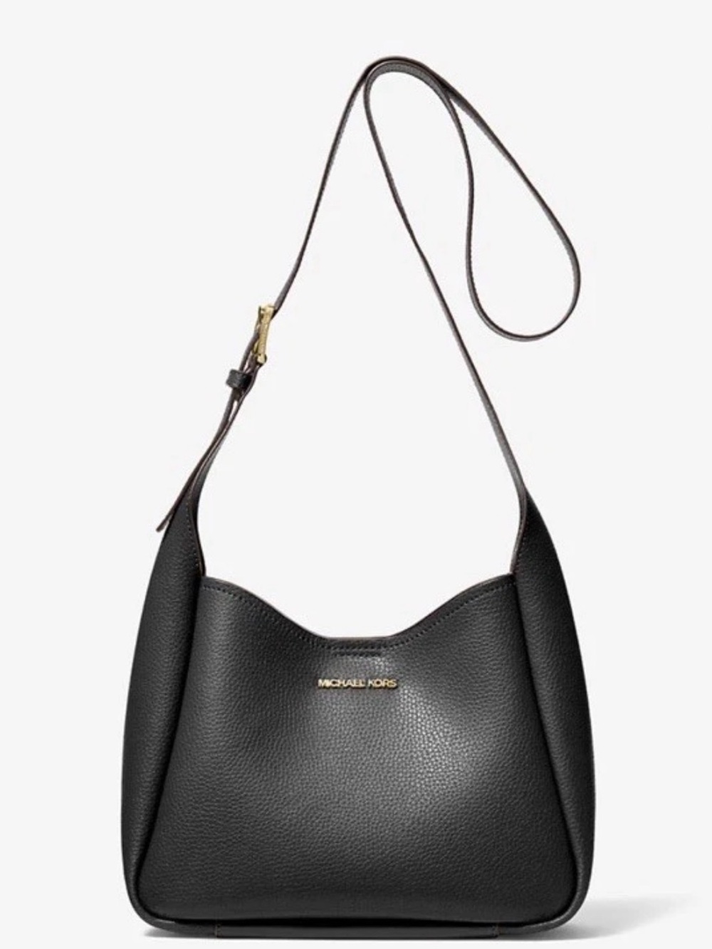 Michael Kors Black Birch Medium Leather Messenger Bag